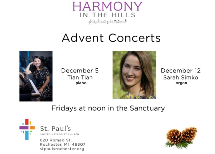 Harmony in the Hills Advent Concert Series: Pianist Tian Tian