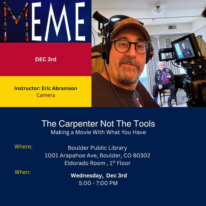 The Carpenter Not The Tools: Making a Movie With What You Have