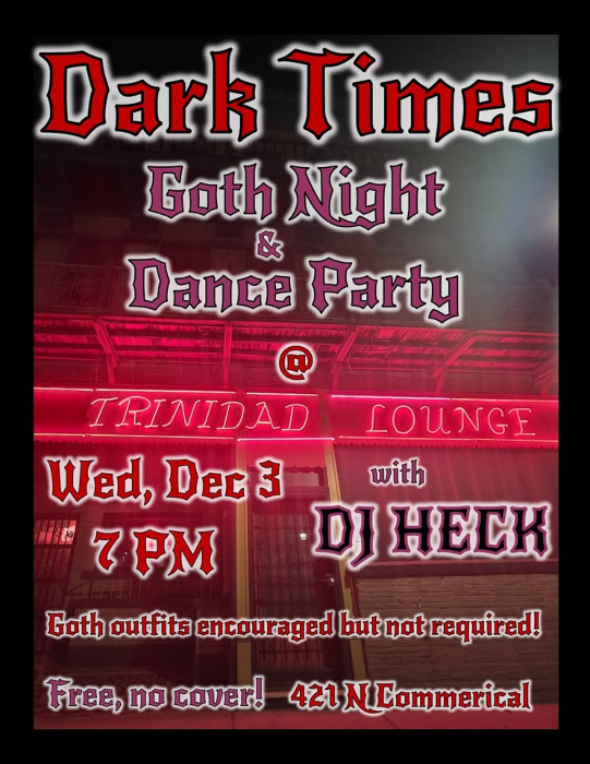 Dark Times - Goth Night & Dance Party at the 'Dad Lounge
