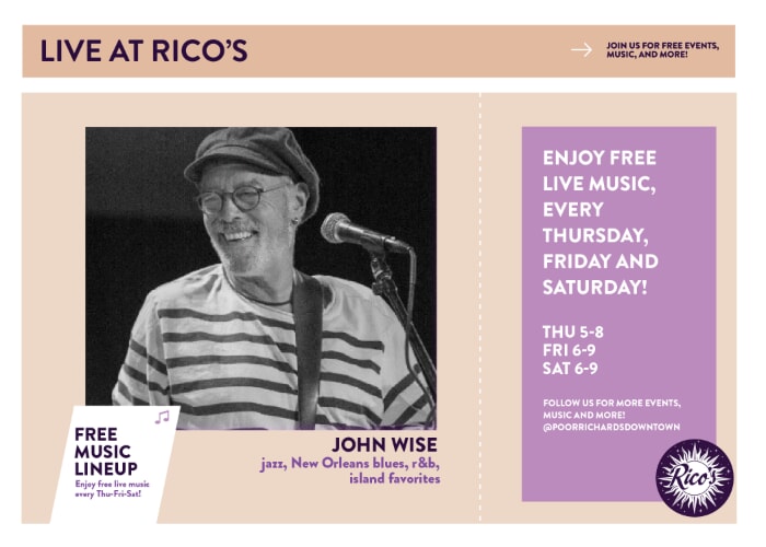 John Wise LIVE at Rico's Cafe and Wine Bar