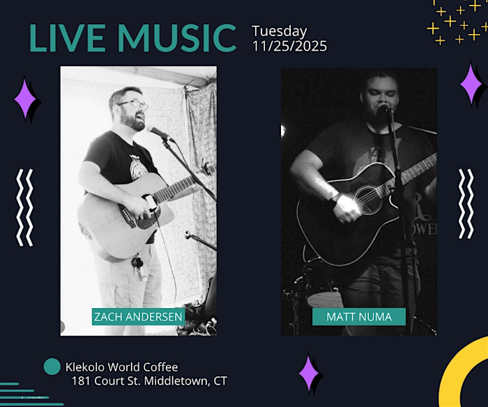 Live Music at Klekolo with Zach Andersen and Matt Numa