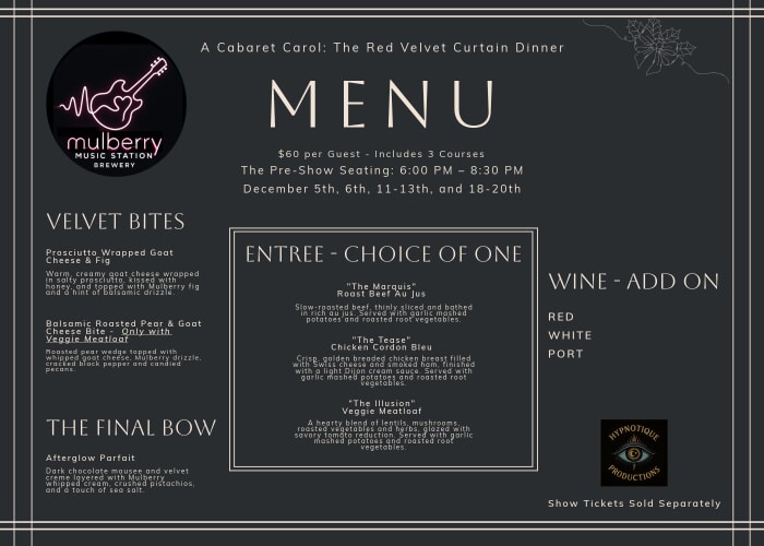 A Cabaret Carol: The Red Velvet Curtain Dinner