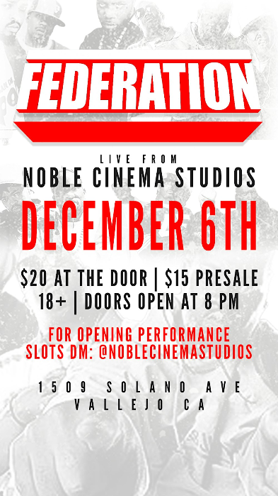 THE FEDERATION live from NOBLE CINEMA STUDIOS!