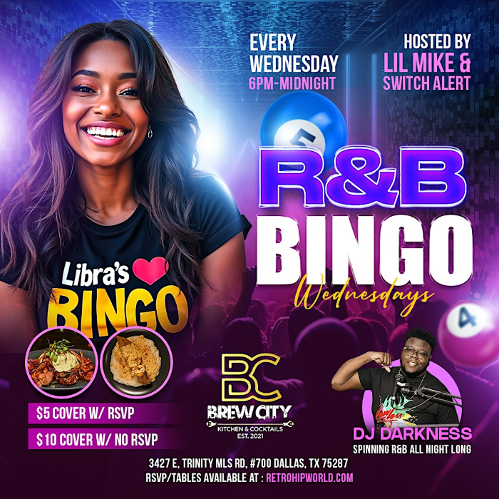 WEDNESDAY R&B BINGO + KARAOKE NIGHT @ Brew City