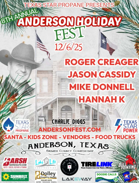 8th Annual Anderson Holiday Fest w/ Roger Creager, Jason Cassidy, Mike Donnell and Hannah K