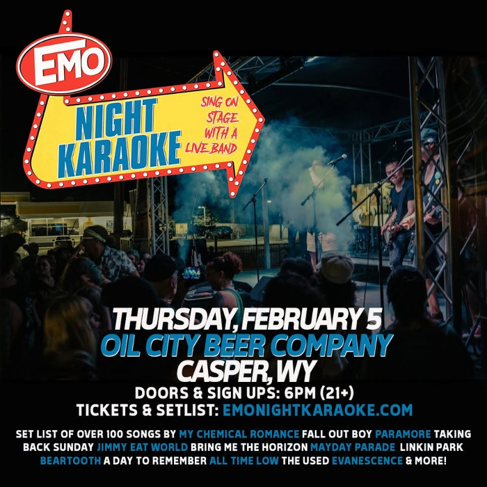 Emo Night Karaoke at Oil City Beer Company with you on lead vocals!