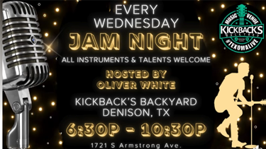 Open Mic JAM Night at Kickback's Backyard