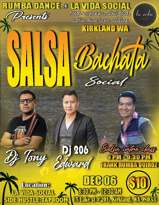 Salsa & Bachata @t La Vida Social. Side Hustle Taproom.