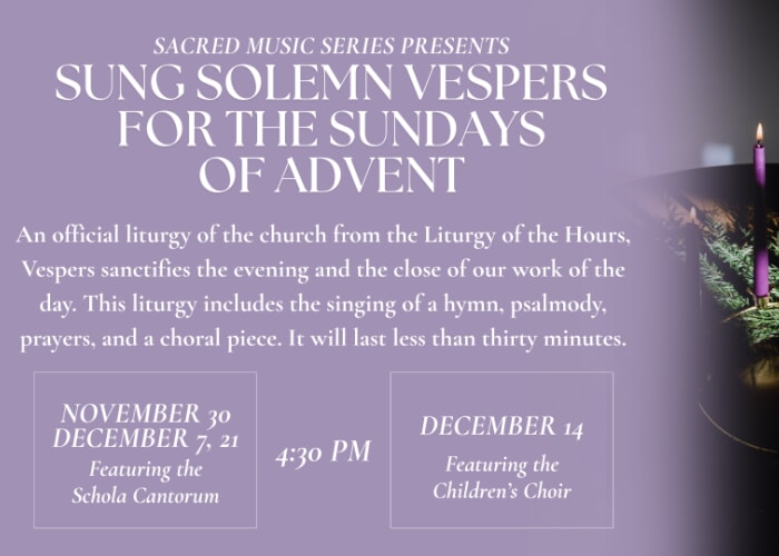 Advent Sung Vespers
