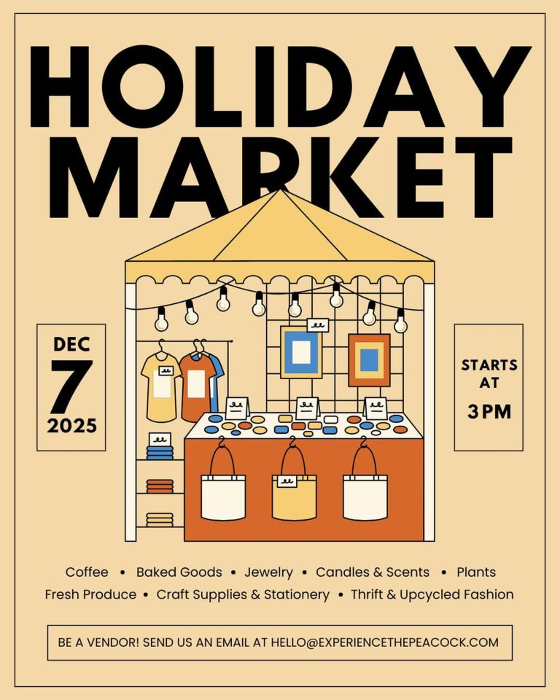 Holiday Pop-Up Market at The Peacock!