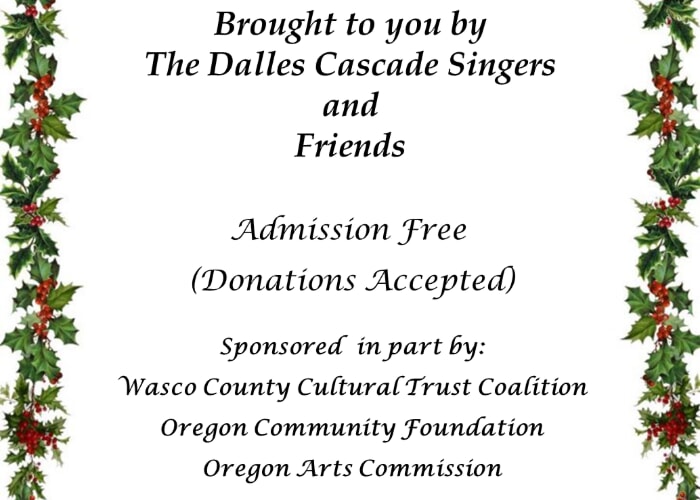 Zion Lutheran Church Presents The Dalles Feast of Christmas Song