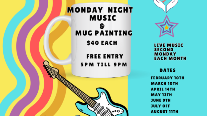Monday Night Music & Mug Painting