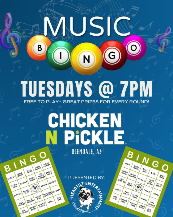 Music Bingo at Chicken N Pickle - Glendale, AZ
