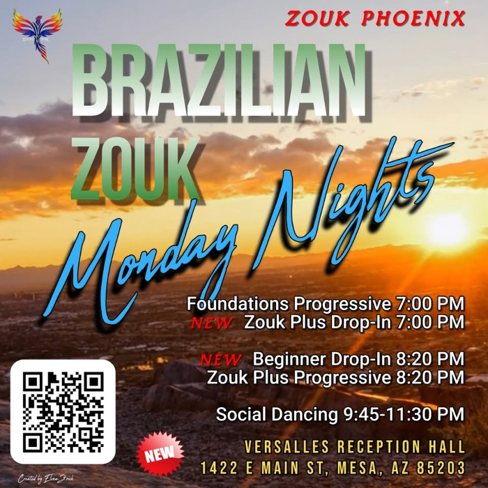 ❤️ NEW Brazilian Zouk Monday Night Dancing