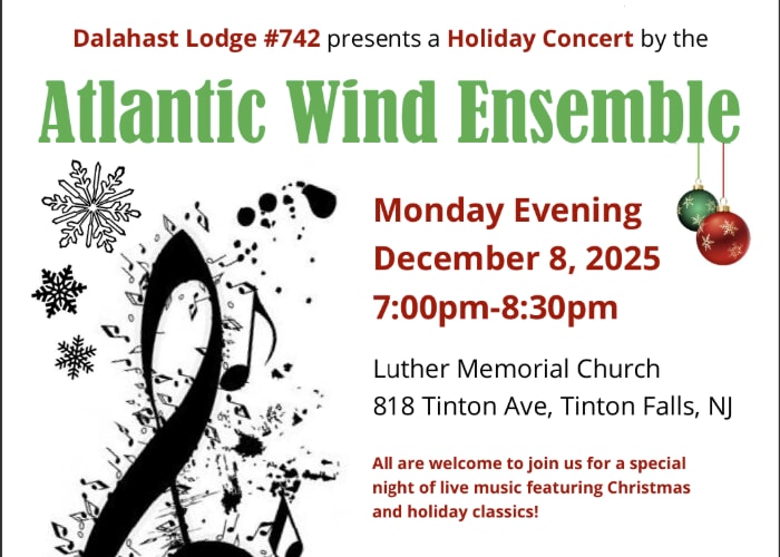 Dalahast Holiday Concert 12/8/25 with the Atlantic Wind Ensemble