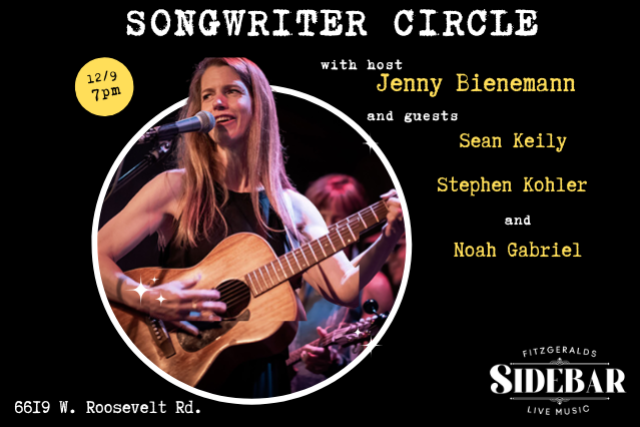 Songwriter Circle w/ host Jenny Bienemann and guests, Sean Keily, Stephen Kohler, and Noah Gabriel