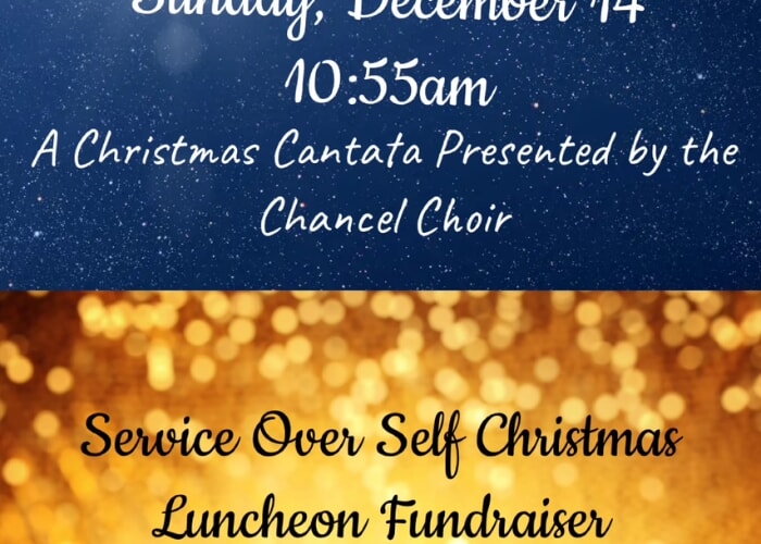 Christmas Cantata and Service Over Self Fundraiser Luncheon