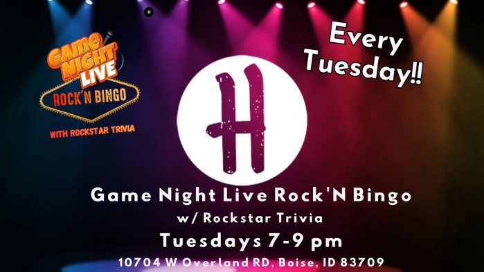Game Night Live Rock'N Bingo w/ Rockstar Trivia is at Hooligans Pub!!!