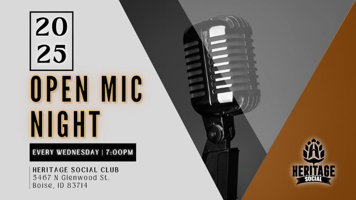 OPEN MIC NIGHT at Heritage Social Club!