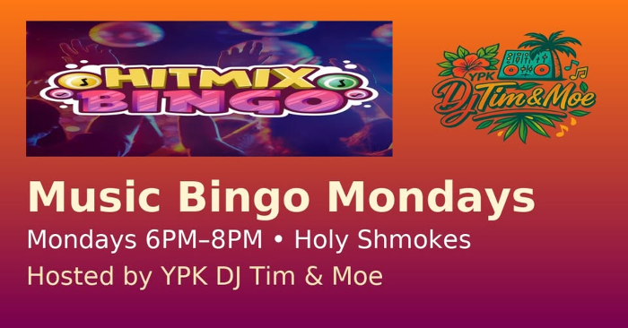 Hit Mix Music Bingo @ Holy Shmokes
