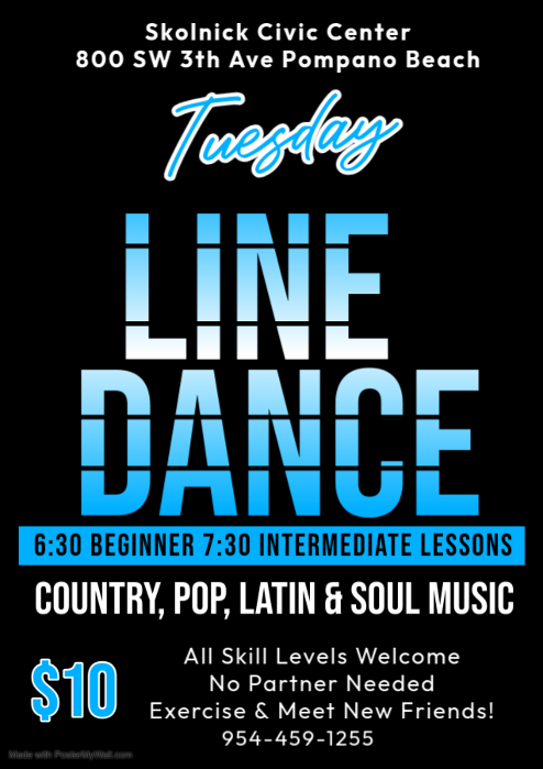 Line Dance Lessons Tuesday Night Skolnick Center Palm Aire