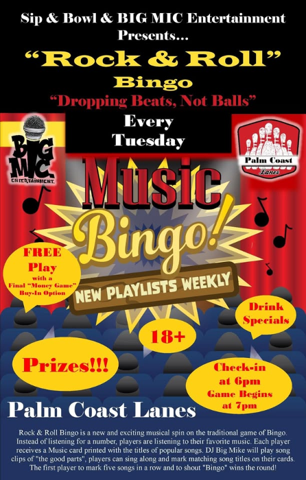 "Dropping Beats Not Balls..." Rock & Roll Bingo