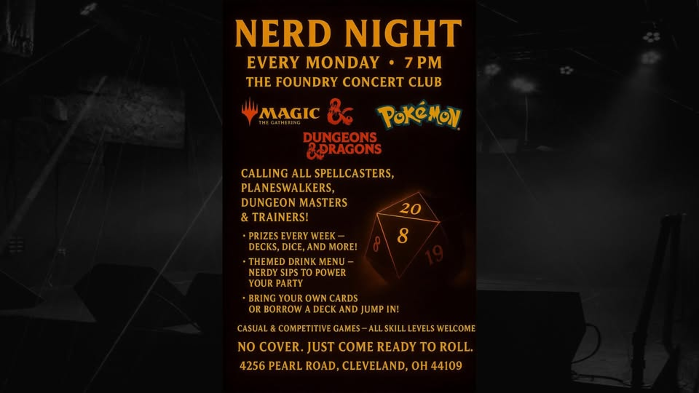 NERD NIGHT @ THE FOUNDRY CONCERT CLUB