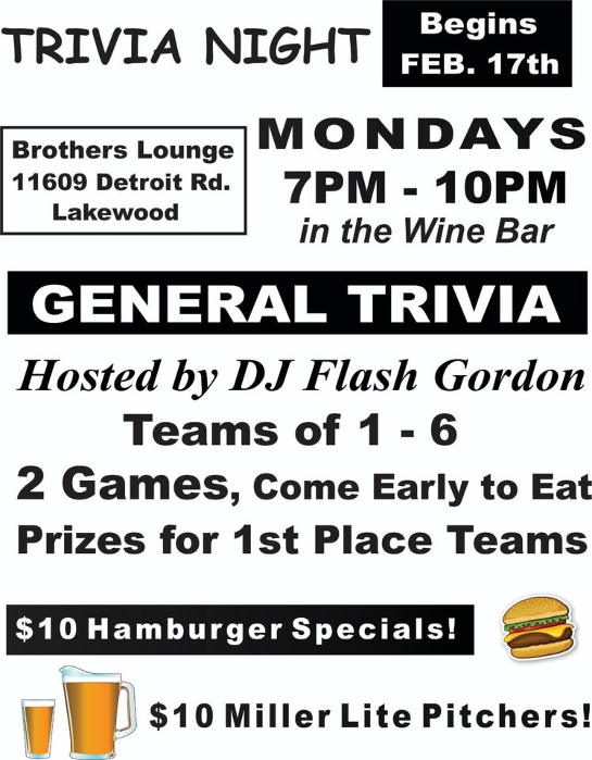 Trivia Night Hosted by Flash Gordon