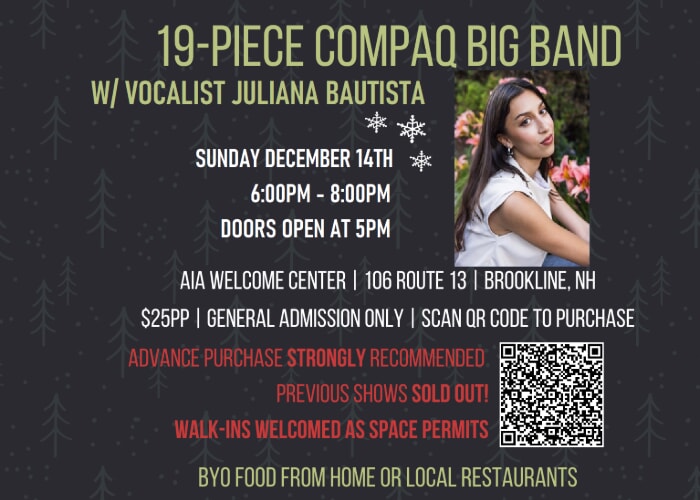 Compaq Big Band w/ Vocalist Juliana Bautista at AIA's 'Big Band Christmas'