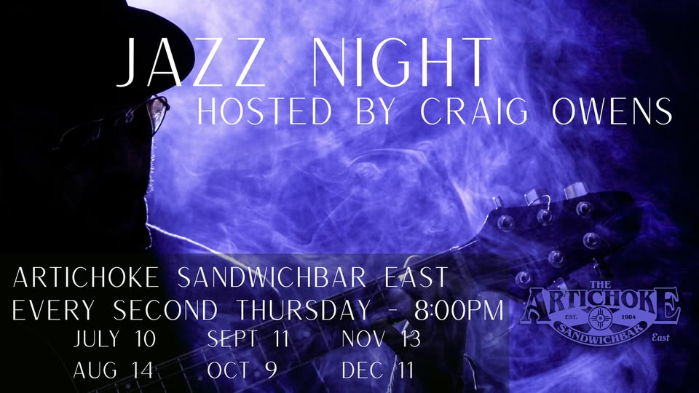 Jazz Night by Craig Owens @ The Artichoke Sandwichbar East
