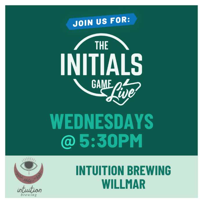 Initials Game LIVE at Intuition Brewing