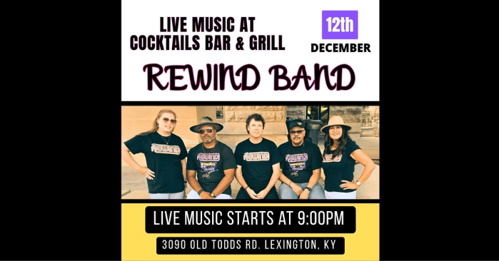 Rewind Band at Cocktails Bar & Grill