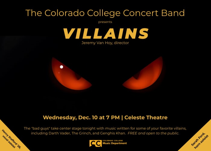 Colorado College Concert Band Presents VILLAINS