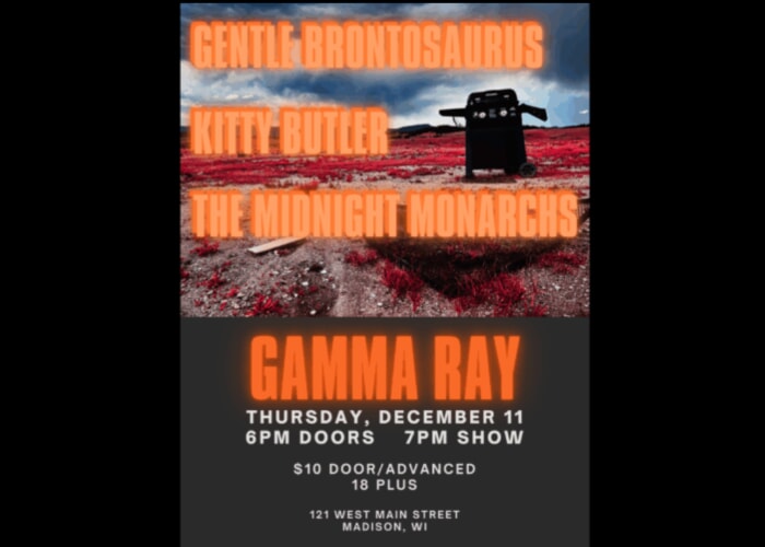 Gentle Brontosaurus // Kitty Butler // The Midnight Monarchs