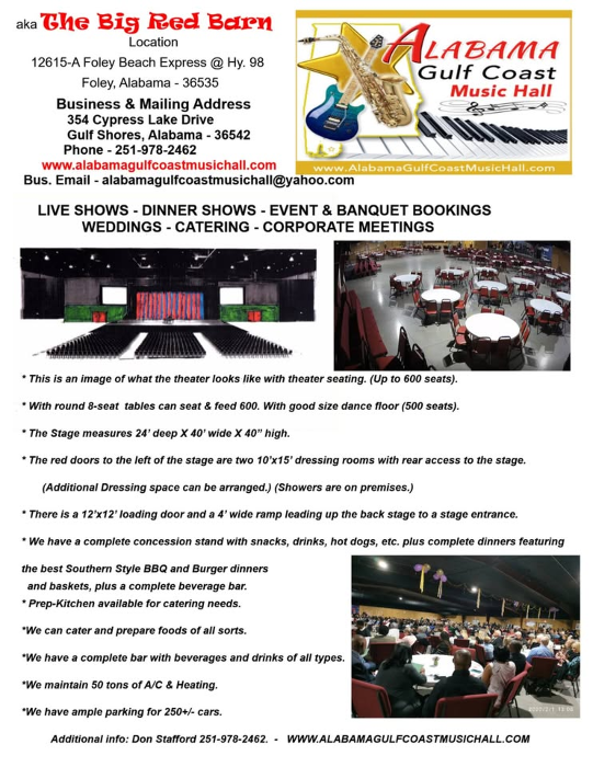 ALABAMA GULF COAST MUSIC HALL LEAD EVENT
