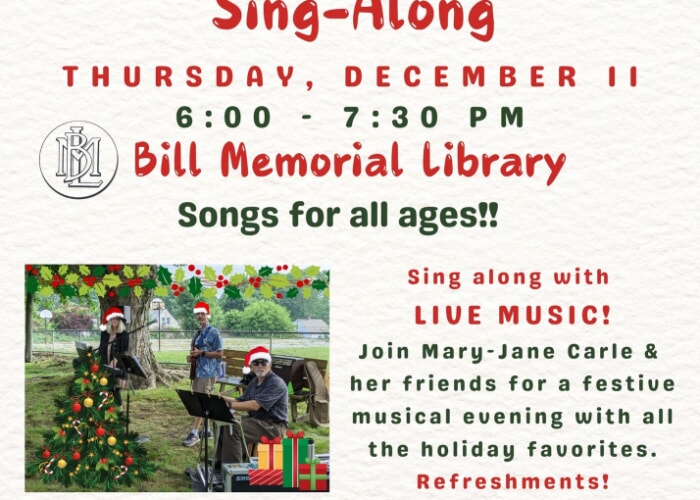 Family Holiday Sing-Along at The Bill Memorial Library
