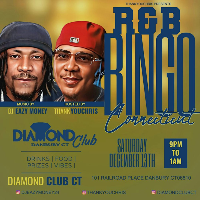 R&B BiNGO CT! Danbury R&B Vs Trap Bingo 12/13/25 W/Comedian THANK YOU CHRIS