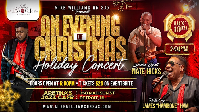 Mike Williams on Sax Presents "An Evening of Christmas" Holiday Concert