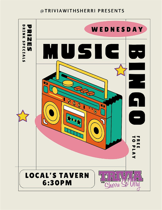 Music Bingo Wednesdays!