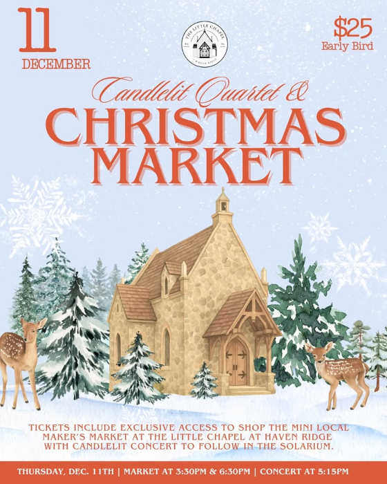 Candlelit Holiday Quartet & Makers Market at Haven Ridge