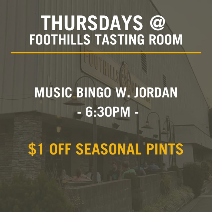 Music Bingo at Foothills Tasting Room