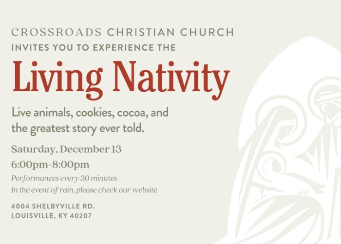 Living Nativity: animals, cocoa, cookies, & greatest story ever told!