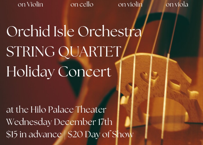 Orchid Isle Orchestra String Quartet Holiday Concert