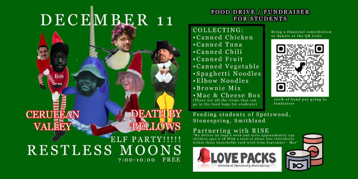 ELF PARTY! Food Drive / Fundraiser for Students