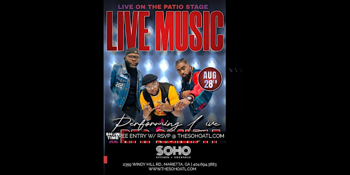 THIS THURSDAY LIVE @ THE PATIO SNELLVILLE IT'S THE RED SAMPLE BAND LIVE