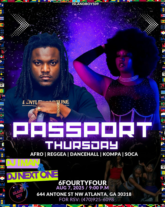 Passport Thursday (Afro, Hiphop/R&B, Reggae, Dancehall, Kompa, Soca)