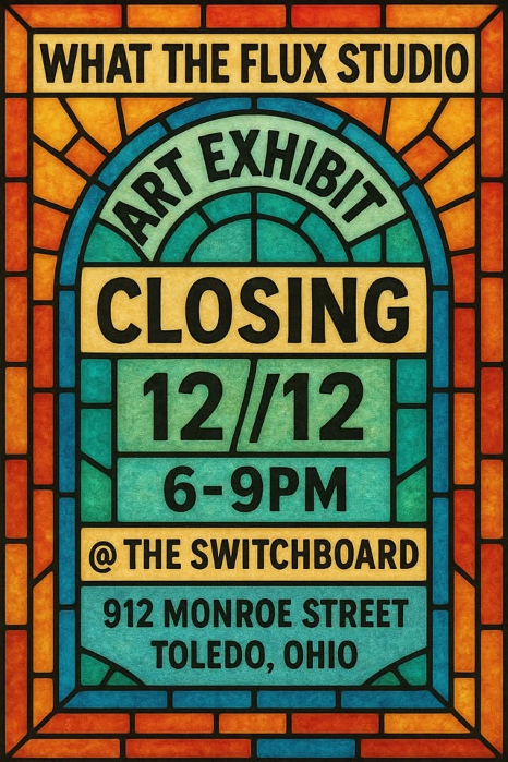What the Flux Studio art exhibit closing night