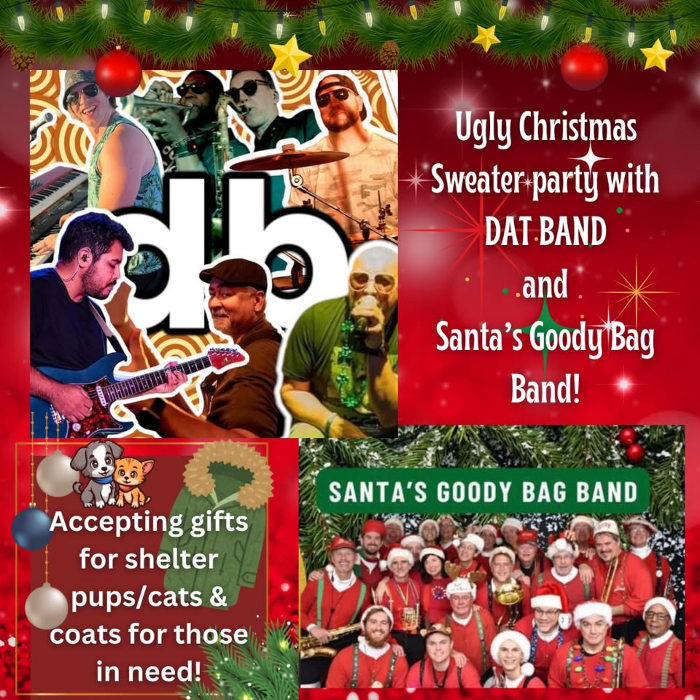 Ugly Christmas sweater party at The Belle and The Bear!