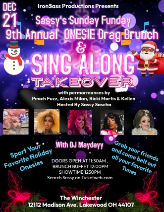 Sassy's Sunday Funday 9th Annual Onesie Drag Brunch & Sing Along!