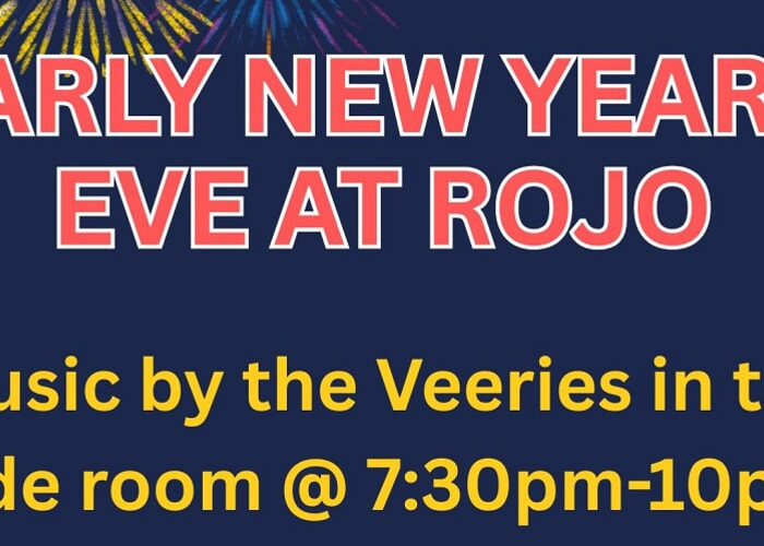 New Year's Eve Music Show at Rojo with the Veeries!